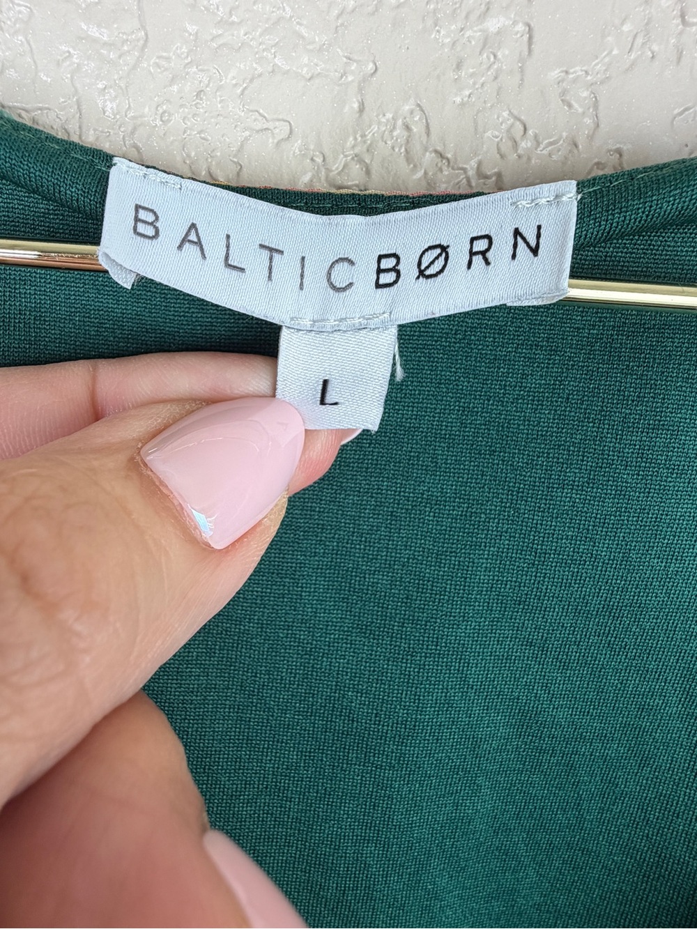 Baltic Born Uma Velvet Maxi Dress green with pink floral pattern Large GUC - Picture 6 of 13